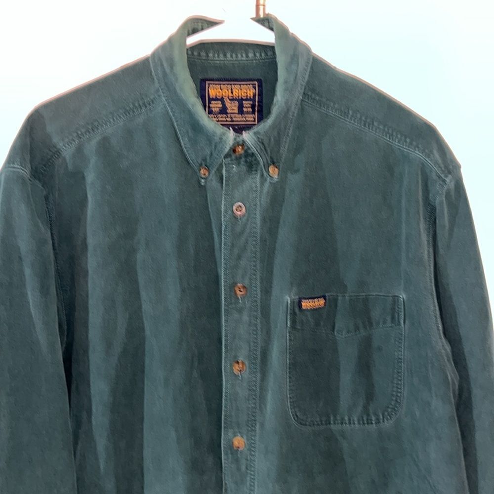 Vintage John Rich and Bros Green Chamois Worn Oversized Work Shirt L Woolrich